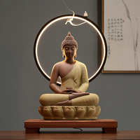 Statue de Bouddha en céramique Feng Shui, Bouddha Tathagata Sakyamuni antique du Fujian, effet patiné, pour décoration de salon ou de véranda