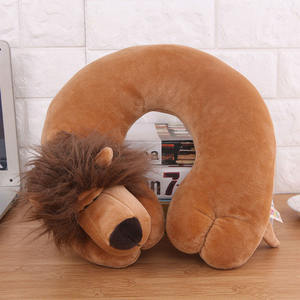 Tête d'animal de dessin animé personnalisable en forme de <span class=keywords><strong>U</strong></span> oreiller support traitement peluche <span class=keywords><strong>jouet</strong></span> - Product Image 3