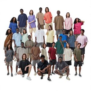 T-shirt ample uni en coton pur à manches raglan double fil antibactérien pour homme, grande taille, style streetwear - Product Image 1