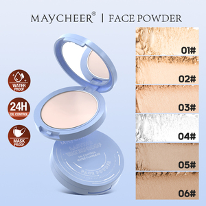 Poudre compacte pour le visage Maycheer avec fini mat doux. Elle possède des propriétés résistantes à la transpiration et à l'eau et peut absorber l'excès de sébum. - Product Image 2