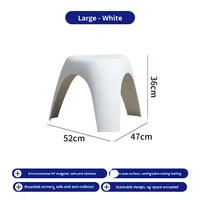 Tabouret moderne en plastique pour coffre d'éléphant salon épaissi usage domestique tabouret empilable pour changer les chaussures petit appartement créatif simple