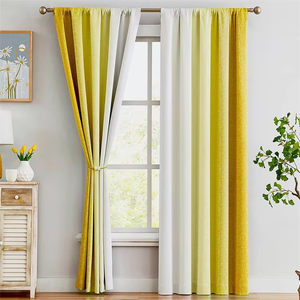 Ombre tende oscuranti in bianco <span class=keywords><strong>e</strong></span> <span class=keywords><strong>rosa</strong></span> 2 tonalità di lino con stampa sfumata tende da finestra reversibili per soggiorno in camera da letto - Product Image 6