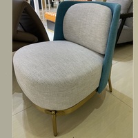 Sofá Seccional Individual Extensible de Lujo Europeo Italiano, Tapizado en Tela con Esponja, para Sala de Estar, Vestíbulo de Hotel, Gimnasio, Apartamento