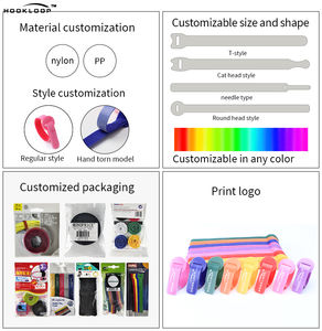 Оптовая продажа, экологически чистые самоклеящиеся кабельные стяжки, термостойкие крепления для крючков и петель, многоразовые петлевые ремни - Product Image 6