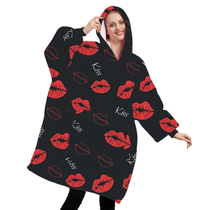Couverture à capuche personnalisée en usine Taille unique en peluche Sherpa Couverture portable confortable pour femmes <span class=keywords><strong>et</strong></span> hommes - Product Image 6