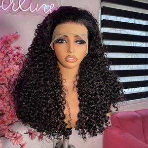 Gl Burmy कच्चे कुंवारी बाल जेरी कर्ली फीता सामने के विग मानव बालों का गहरा हिस्सा जेरी कर्ल बुनाई छोटे विग - Product Image 2