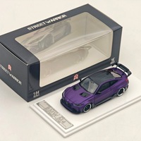 SW M4 G82 2ème Génération Widebody Modifié Toit en Carbone Perforé Violet Modèle de Voiture en Alliage 1:64 Édition Présentoir