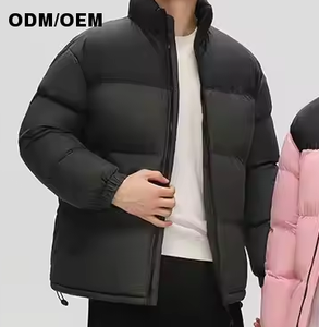 2025 Offre Spéciale personnalisé imprimé hommes doudoune fermeture éclair manteau de Sport en plein air avec effet bulle brillant grande taille tissu tricoté - Product Image 6