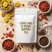 Thé pour la Santé Hépatique et la Vision – Soutien Double – Sachets de Tisane Végétalienne Sans OGM 5g par Sachet – Réparation Nocturne – 14 Sachets – Sans Gluten