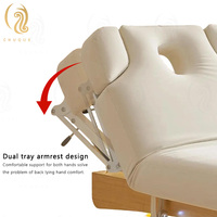 Chuque Beauty Bed Salon Furniture Modern Beauty Spa Equipment Facial Chair 3 Motor Adjustable Massage Table LED Portable PU