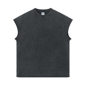 Camiseta sin Mangas Casual de Punto Transpirable de Poliéster/Algodón Estilo Vintage para Hombre, Venta al por Mayor Personalizada - Product Image 3