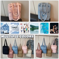 Bolsa de Mensajero para Portátil con Logotipo Personalizado, Color Sólido, Ligera, con Bolsillo Externo con Velcro, para la Universidad, Viajes Diarios, Deportes y Viajes Cortos