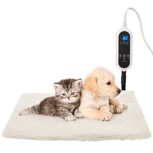 Pet sưởi ấm pad với LED hiển thị mềm có thể giặt Fleece Bìa cài sẵn nhiệt độ thời gian cho Chó & Mèo - Product Image 1