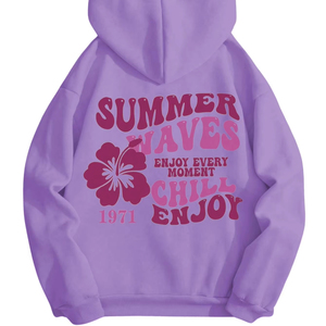 Sudadera con capucha con estampado de letras y logotipo gráfico personalizado con mangas largas y bolsillo Toalla de araña bordada Características antiencogimiento - Product Image 1