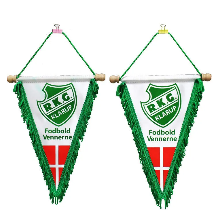 Fabricant de drapeaux Drapeaux de fierté personnalisés en gros Bannière de fanion personnalisée Drapeau de fanion rouge blanc vert