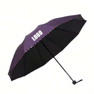 Paraguas Plegable para Hombre y Mujer con 10 Varillas, Borde Simple, Protección Solar y contra la Lluvia, con Función de Protección UV - Product Image 1