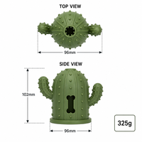 Jouet distributeur de friandises pour chien en forme de cactus, jouet à mâcher en nylon pour chien avec fibres de bois de café, puzzle remplissable