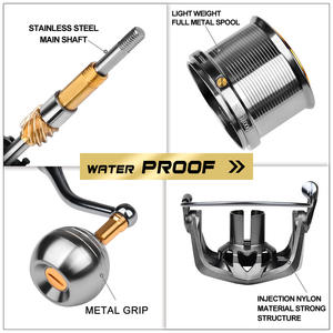 Катушка для спиннинга с ЧПУ 8000-14000 Макс, 18 кг, 6 + 1BB, 4,8: 1, противоскользящие, хромированные колеса, длинная литая, рыболовные катушки - Product Image 5