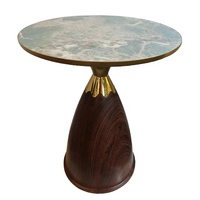 Table basse en marbre de luxe or nordique canapé en métal moderne et côté d'extrémité de thé pour meubles de salon