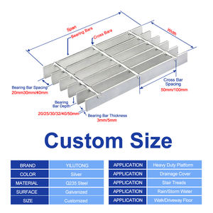 Grille de drainage moderne en acier galvanisé robuste pour trottoir extérieur, caniveau d'évacuation <span class=keywords><strong>des</strong></span> eaux pluviales, couvercle de drainage au sol, installation facile - Product Image 6