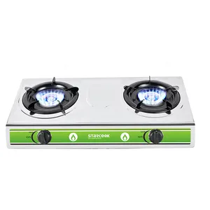 Table personnalisée Cuisinière à gaz domestique Cuisinière à gaz à 2 brûleurs Cuisine domestique