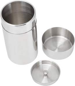 Contenitore per tè rotondo personalizzato in metallo acciaio inossidabile contenitore per tè con coperchio interno doppio coperchio - Product Image 4