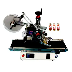 Factory Jar Round Bottle Labeling Machines paper hose labeling machine semiautomatic labeling machine with coder