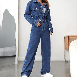 Combinaison classique ample élégante personnalisée pour femmes avec couverture <span class=keywords><strong>en</strong></span> <span class=keywords><strong>jean</strong></span> pour femmes - Product Image 6