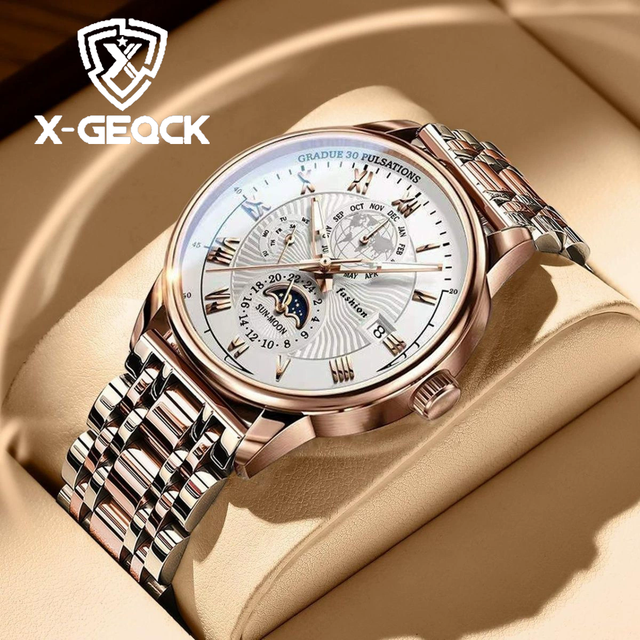 Top Brand Sports Fashion Quartz Watch Waterproof Luminous Date Stainless Steel Strap Casual Men's Watch Clock