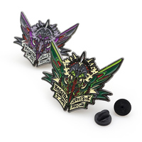 Aiguille personnalisée personnalisée Minder magnétique dessin animé crème glacée émail broches aiguille gardien avec aimant dos