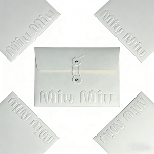Busta Portadocumenti <span class=keywords><strong>A4</strong></span> Personalizzata di Alta Qualità in Carta Kraft con Grande Logo in Rilievo, Busta Bianca per Affari - Product Image 2