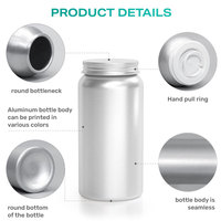 90ml 100ml 160ml 180ml 210ml 380ml Bouteille de pilules en aluminium pour aliments et vitamines Emballage personnalisé Boîte de conserve en aluminium pour capsule