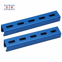 Canal de Acero Ranurado Galvanizado en Caliente de 41x41mm, Canal en C Perforado y Preperforado, Unistrut, Unicanal, Fábrica China