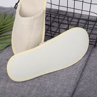 Pantoufles de bain et de spa jetables en lin avec semelle antidérapante en EVA, personnalisables, en gros, pour hôtels, fabriquées en Chine