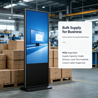 Kiosque numérique LCD 4K de 55 pouces sur pied avec application CMS intégrée, contrôle IP68, affichage publicitaire intérieur/extérieur