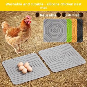 Tapis réutilisable en silicone souple pour poulailler, facile à nettoyer, lavable, coussinets imperméables pour nichoirs, litière pour poules pondeuses, canards et oies - Product Image 3