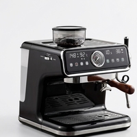 Cafetera Espresso Semiautomática con Molinillo de Granos Integrado, Interfaz en Español y Francés, para Auto y Autocaravana