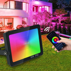 IP65 RGBW pared jardín luces aluminio RGB reflector personalizado barato impermeable DMX RGB al aire libre Led Luz de inundación - Product Image 4