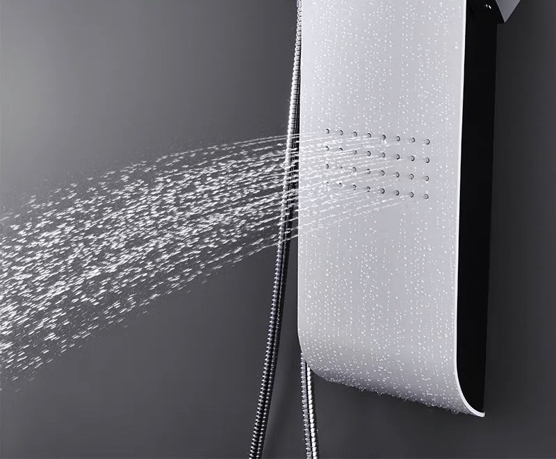 Royo Black Luxury 304 Stainless Steel Shower Column Multi-Function Massage Shower Panel