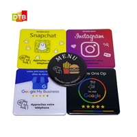 Étiquette d'autocollant époxy NFC étanche personnalisée Carte de menu de table RFID Code QR modifiable Carte époxy 13.56 MHz NFC Google Review