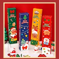 Kotak Kejutan Alat Tulis Natal Grosir 5Pcs, Set Pulpen Gel Netral Lucu, Hadiah Kejutan Natal untuk Pelajar