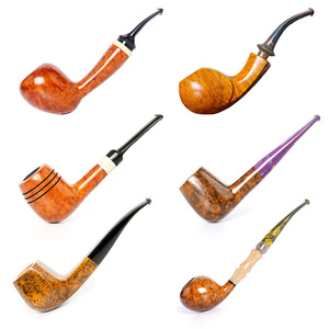Briar Wood Smoking Pipes Bent Type 3mm Vulcanized Rubber Mouthpiece Tobacco Pipe Personal Gift Wholesale - Product Image 1