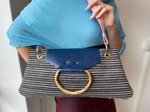 Borse a Spalla da Donna Artigianali Mat-b Materialbag di Design Italiano in PVC e Cotone Eco-Friendly Stile Moda Classic Rock - Product Image 3