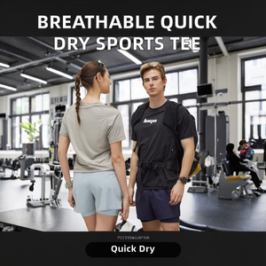 Nouvelle Arrivée OEM Personnalisé Imprimé Hiver Printemps Été Sport Fitness Course Gym Respirant Frais Séchage Rapide Unisexe Manches Courtes - Product Image 2