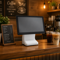 Terminal de point de vente tout-en-un à double écran tactile 15,6''+11,6'' avec tiroir-caisse pour restaurants et commerces de détail