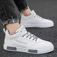 Chaussures de skate mi-montantes rétro pour hommes, en cuir imperméable, tendance et décontractées, vente chaude d'usine OEM