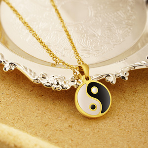 WOWEI Puzzle Amitié Colliers pour Hommes Femmes Titane Acier Yin Yang Pendentif Personnalisé Coeur Collier Assorti - Product Image 4