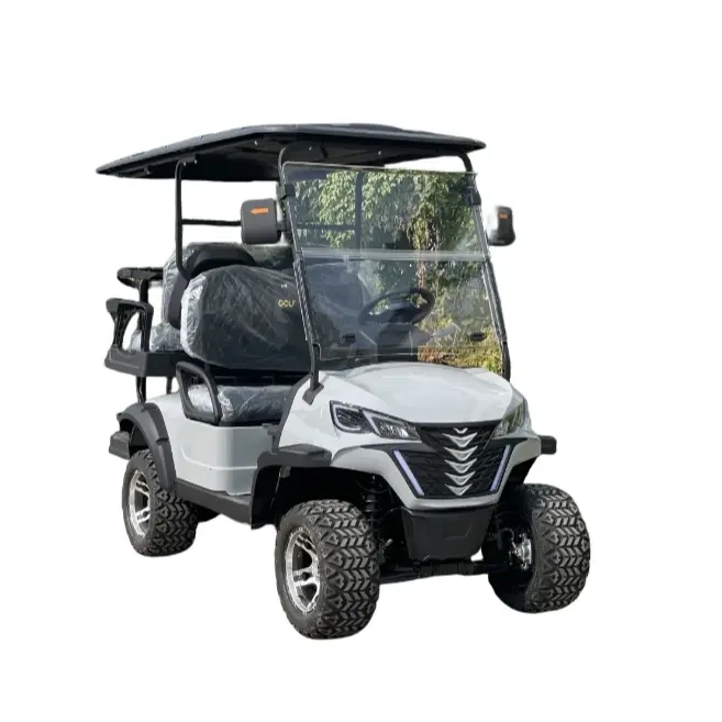 Beyaz ucuz lityum uzaktan kumanda sokak yasal 4x4 golf araba pembe metro golf araba luxe golf arabaları