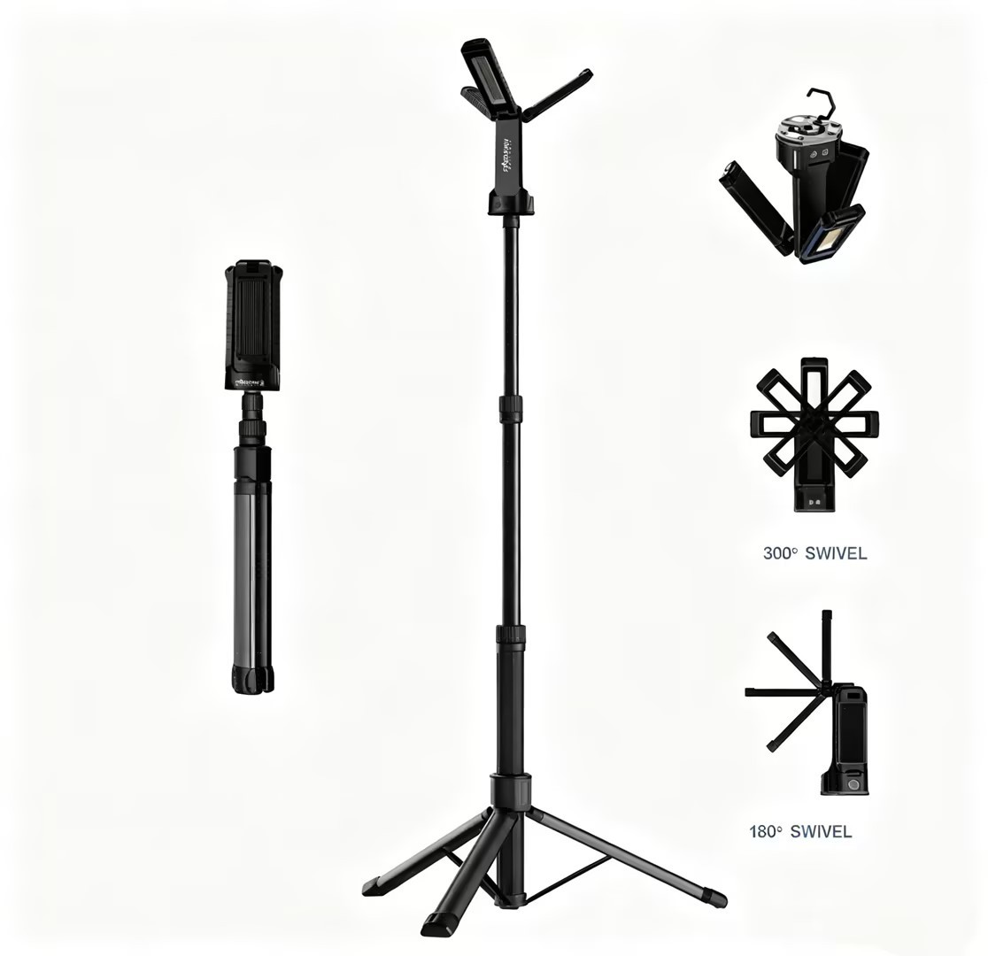 Customizable SMD Tripod Work Light 8000mAh Waterproof Portable Multi-Angle Lamp for Workshop Industrial Construction Site