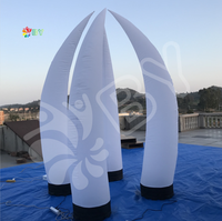 Columna inflable de decoración 2M Alto inflable Lune Color blanco Pilar de luna creciente inflable